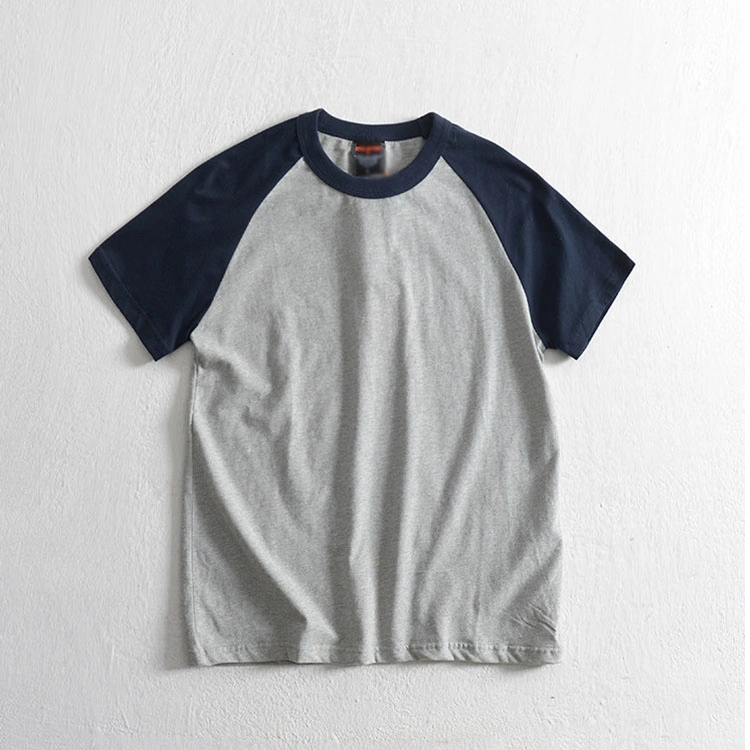 Summer New 100% Cotton Solid Raglan Men T Shirt Causal O-Neck Basic T-Shirt Male High Quality Classical Tops